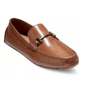 Cole Haan Men's Wyatt Bit Driver Loafers Chestnut British Tan Leather Size 9 NIB